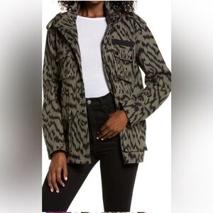 Avec Les Filles Cargo Jacket Zebra Print  Size XS